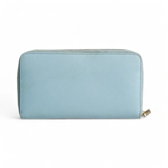 Tory Burch Sky Blue Zip Wallet - Picture 3 of 13